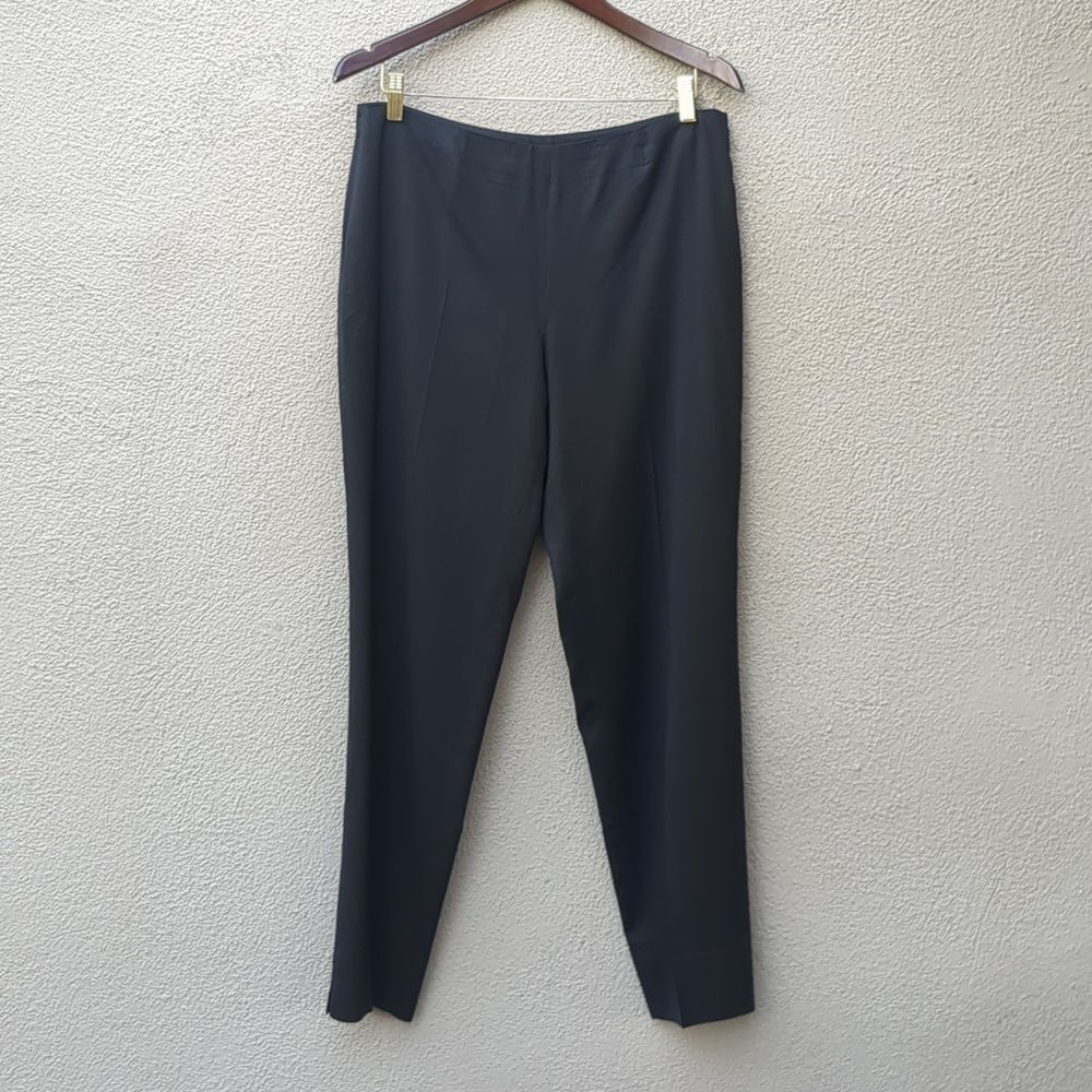 AGNONA Italy High Waist Black flare Leg Wool Silk Trousers Pants  size 30